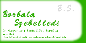 borbala szebelledi business card