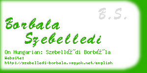 borbala szebelledi business card